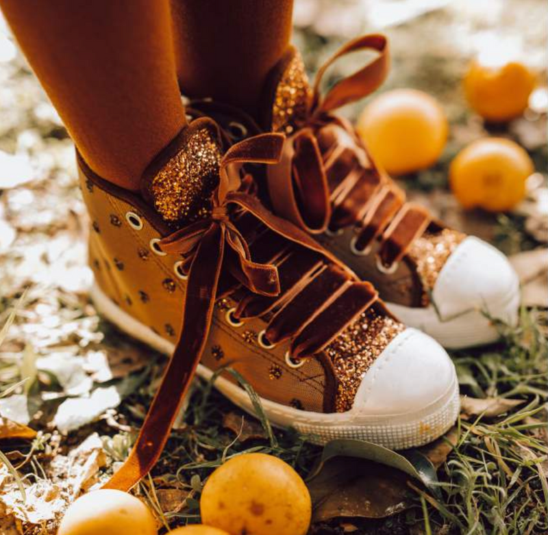 Terracotta  Boots With Velvet Laces
